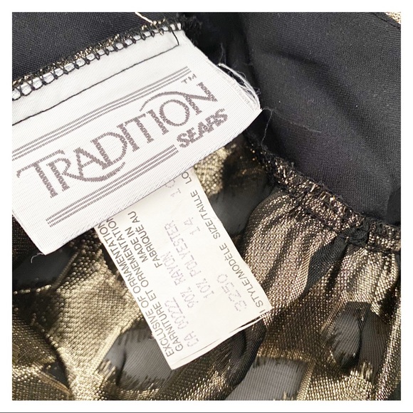 VINTAGE - TRANSITIONS by SEARS METALLIC BLOUSE - Picture 4 of 10